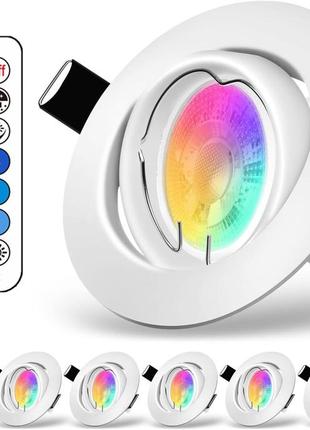 Світлодіодні світильники tofisr, що вбудовуються, стельовий прожектор rgb, стельові світильники gu10