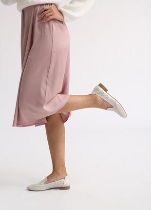 Мокасини туфлі шкіряні жіночі літні перфорація натуральна шкіра2 фото