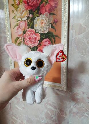 Ty beanie boos глазастик лиса, лисичка, лисенок фенек phoenix 15 см5 фото