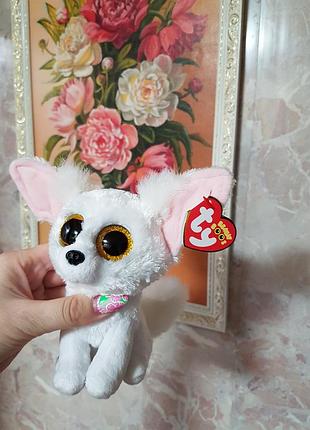 Ty beanie boos глазастик лиса, лисичка, лисенок фенек phoenix 15 см