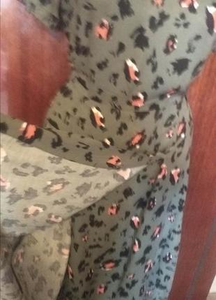 Платье миди из натуральной ткани внизу запах размер s3 фото