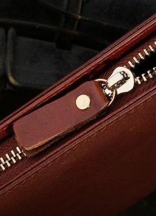 Мужской стильный клатч коричневый кожаный  7141975 фото