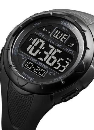 Чоловічий спортивний годинник skmei 1656 (чорний)