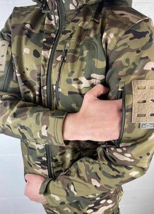 Військова чоловіча куртка accord soft-shell на флісі (мультики) m5 фото