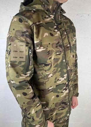 Військова чоловіча куртка accord soft-shell на флісі (мультики) m4 фото