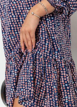 Сукня з принтом, колір синьо-рожевий, 214r7986 фото