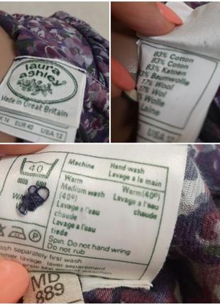 Невероятное винтажное цветочное платье с шерстью laura ashley10 фото