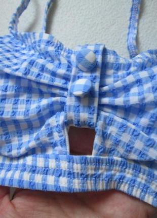 Картатий роздільний купальник- жатка р.48-5010 фото