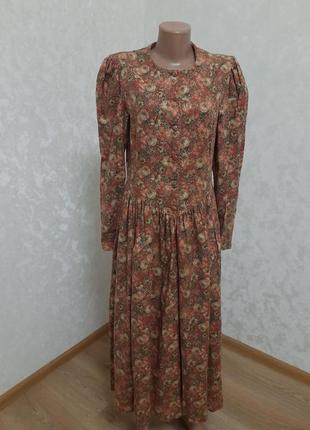 Невероятное винтажное нежное платье с шерстью laura ashley