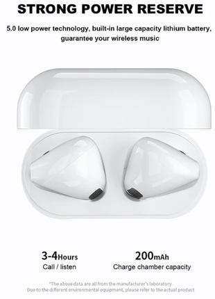 Беспроводные наушники pro 4 tws. цвет - белый