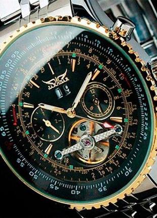 Чоловічий наручний механічний годинник jaragar luxury1 фото