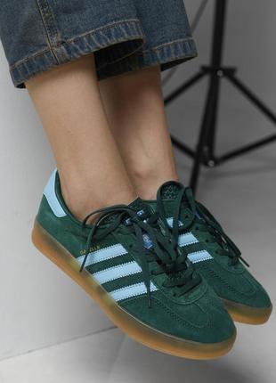 Кросівки adidas gazelle green, кеди замшеві жіночі