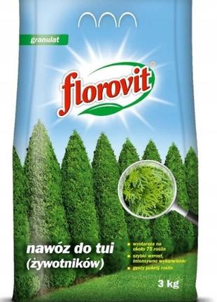 Florovit для туй и хвойных растений 3кг флоровит