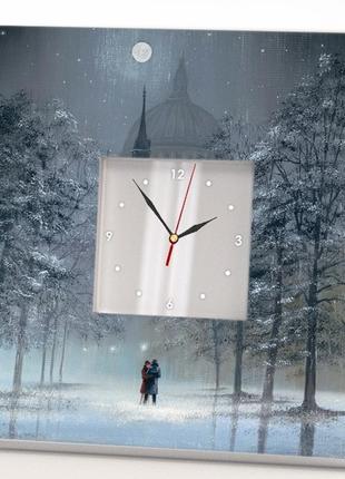 Годинник картина «дощовий лондон» арт прикраса інтер'єру спальні, будинку, кімнати, дачі