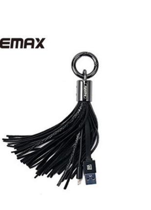 Usb кабель- брелок remax  ring rc-053i lightning, 0.15m black