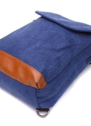 Сумка слинг рюкзак маленький синий мужской текстильный 7221847 фото