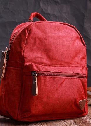 Красный яркий рюкзак тканевый текстильный 7222453 фото