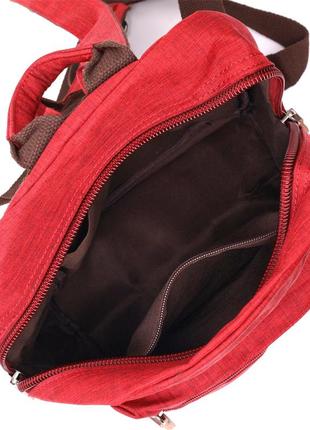 Красный яркий рюкзак тканевый текстильный 7222458 фото
