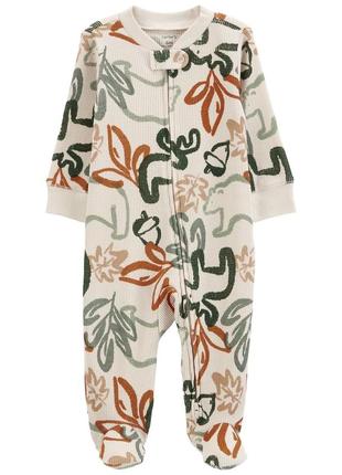 Бавовняний чоловічок сліп піжама термо carter’s картерс для хлопчика для дівчинки