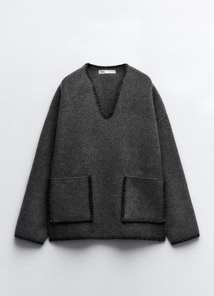 Светр оверсайз зара zara
