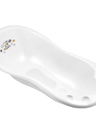 Ванна 100 см з пробкою і антиковзаючим килимком maltex zebra bathtub 100 cm with plug and anti-slip mat 6753_60 white (білий)