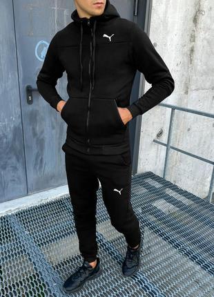 Утеплений спортивний костюм чоловічий зимовий на флісі