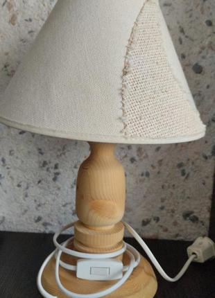 Настільна лампа світильник дерево
