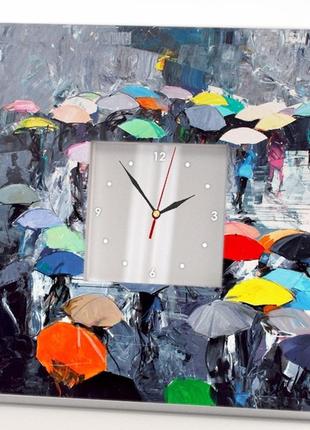 Годинник картина «парасольки» декор прикраса інтер'єру спальні, будинку, кімнати