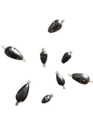 Грузила олива для поплавкової риболовлі з кембриком в наборі 30шт (0.5g, 1.0g, 1.5g, 2.0g, 2,5g,3,0g).2 фото