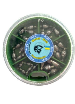Грузила олива для поплавочной рыбалки с кембриком в наборе 30шт (0.5g, 1.0g, 1.5g, 2.0g, 2,5g,3,0g).4 фото