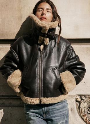 Куртка- дубленок zara