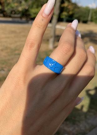 Синяя кольца со звездой печать6 фото