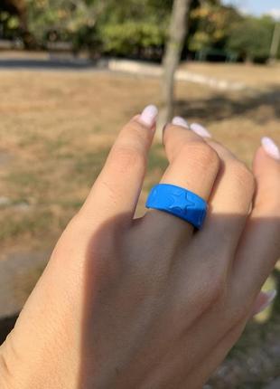 Синяя кольца со звездой печать4 фото