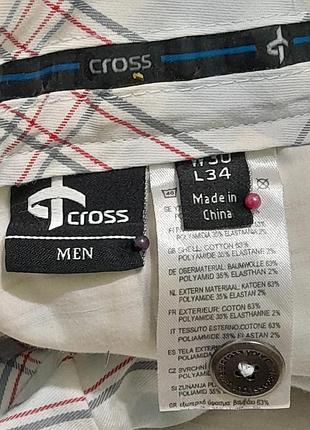 Брюки  в клітину стильні cross men - р. 34