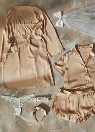 Піжама для подружки нареченої, bride team, дівочий вечір