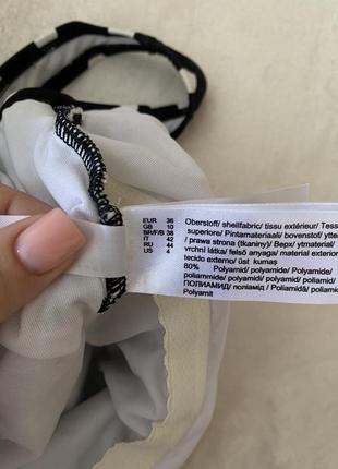 Суцільний купальник жіночий у горох чорно-білий