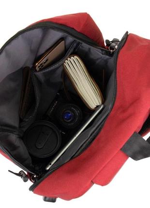 Рюкзак червоний для ноутбука дорожній спортивний тканинний 7206274 фото