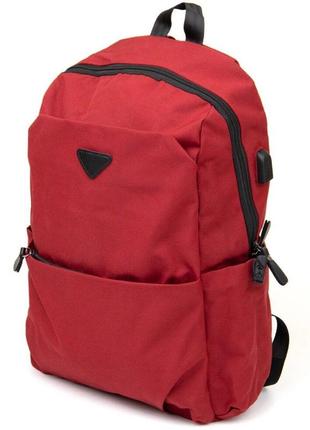 Рюкзак червоний для ноутбука дорожній спортивний тканинний 7206275 фото