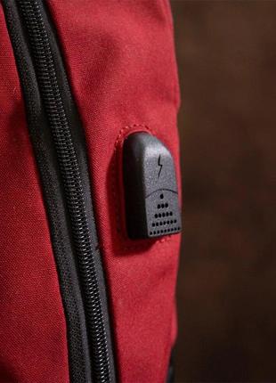 Рюкзак червоний для ноутбука дорожній спортивний тканинний 7206279 фото