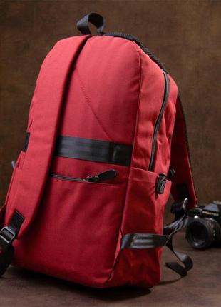 Рюкзак червоний для ноутбука дорожній спортивний тканинний 7206272 фото