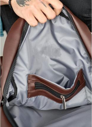Рюкзак коричневый мужской большой для ноутбука кожа эко 725058020m5 фото