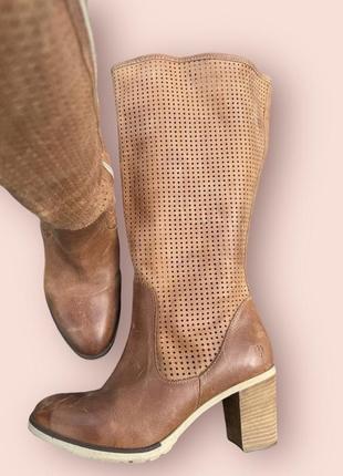 Jj footwear женские кожаные сапоги нидерланды с перфорацией