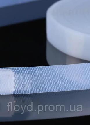 Микро липучка 5 см лента пришивная мягкая памперсная застежка полупрозрачная5 фото