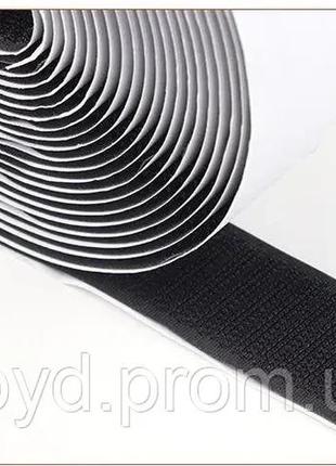 Самоклеящаяся контактная лента липучка 25 мм ширина черная5 фото