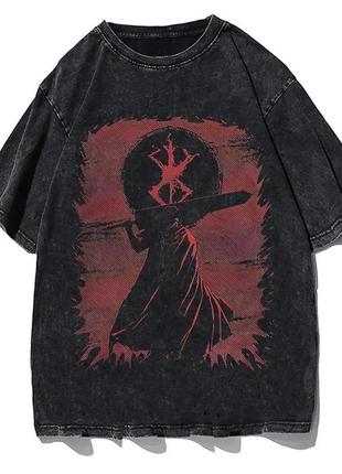 Футболка аниме берсерк гатс черный мечник клеймо у2к anime berserk
