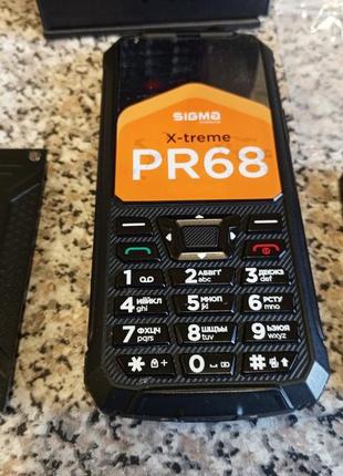 4000mah sigma mobile x-treme pr68 dual sim black кнопочный мобильный телефон с мощным аккумулятором