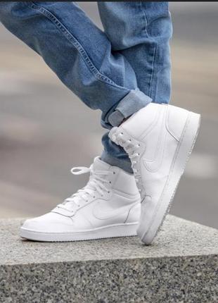 Кроссовки nike ebernon mid white мужские