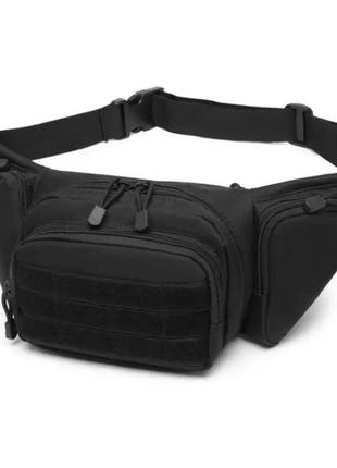 Чоловіча тактична сумка поясна з кобурою армійська військова бананка на пояс на плече через плече