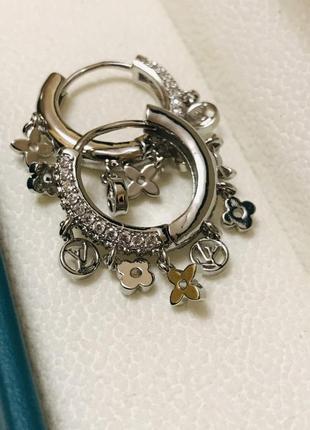 Серьги  2,6 см из медицинского золота stainless steel, xuping позолоченные родием