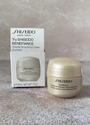 Shiseido - benefiance wrinkle smoothing cream enriched - крем для обличчя, 20 ml